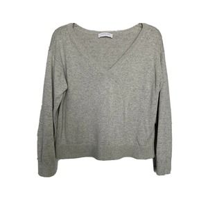 Everlane Small Cotton V-Neck Sweater Pullover
